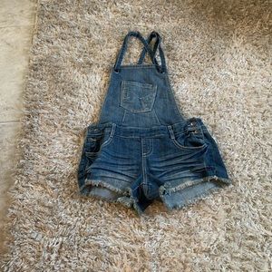 Girls Denim Shorts Overall